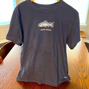 Life Is Good “Good Catch” T-Shirt, Size L